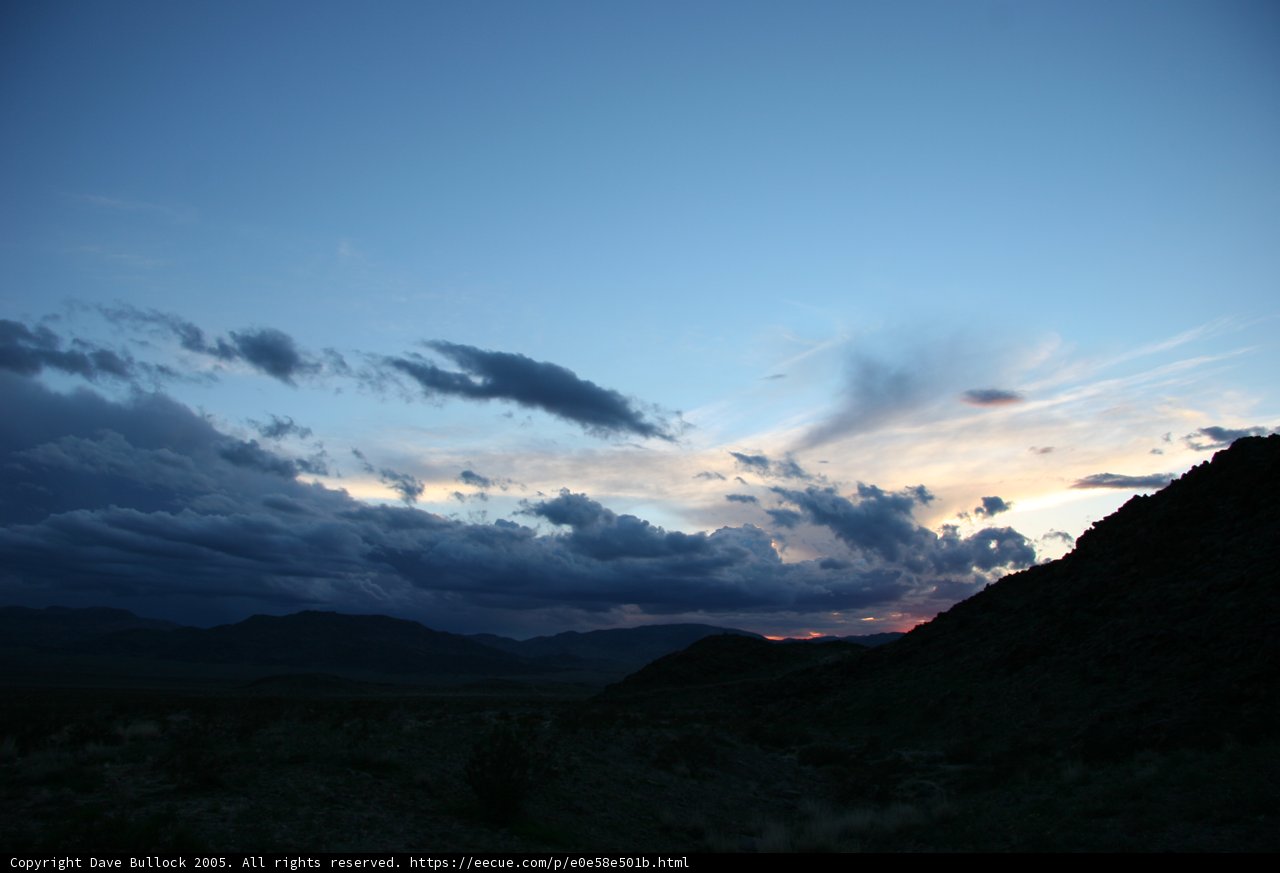 Desert Scenery at Sunset