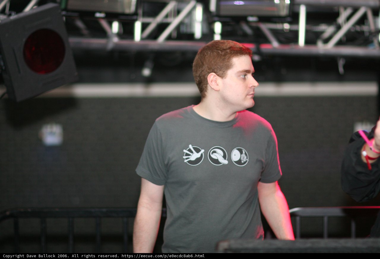 Teenage boy working the crowd at a club