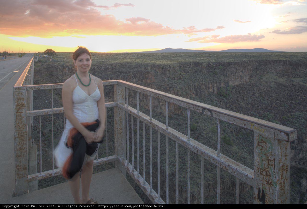 Sunset Portrait at Rio Grande Gorge Bridge, New Mexico