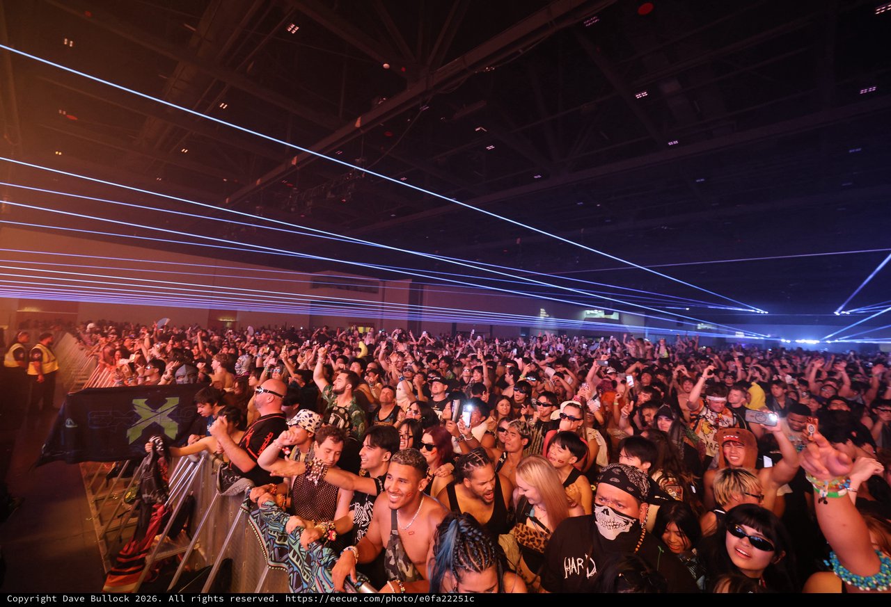 Massive Laser Light Show Electrifies Wobbleland Festival Crowd