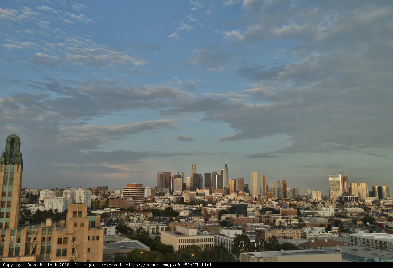 Metropolis under a cloudy sky