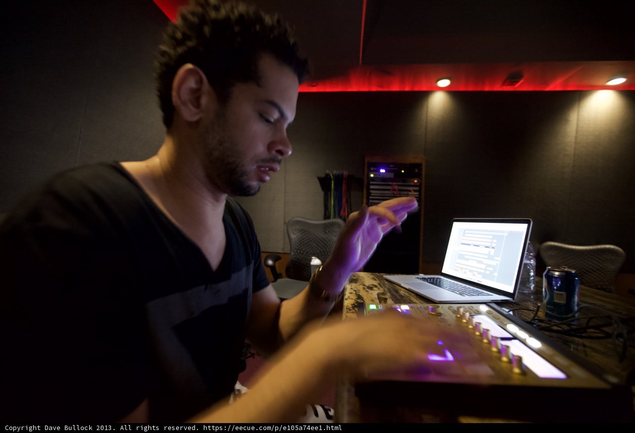 Marc Kinchen in the Studio on His Laptop