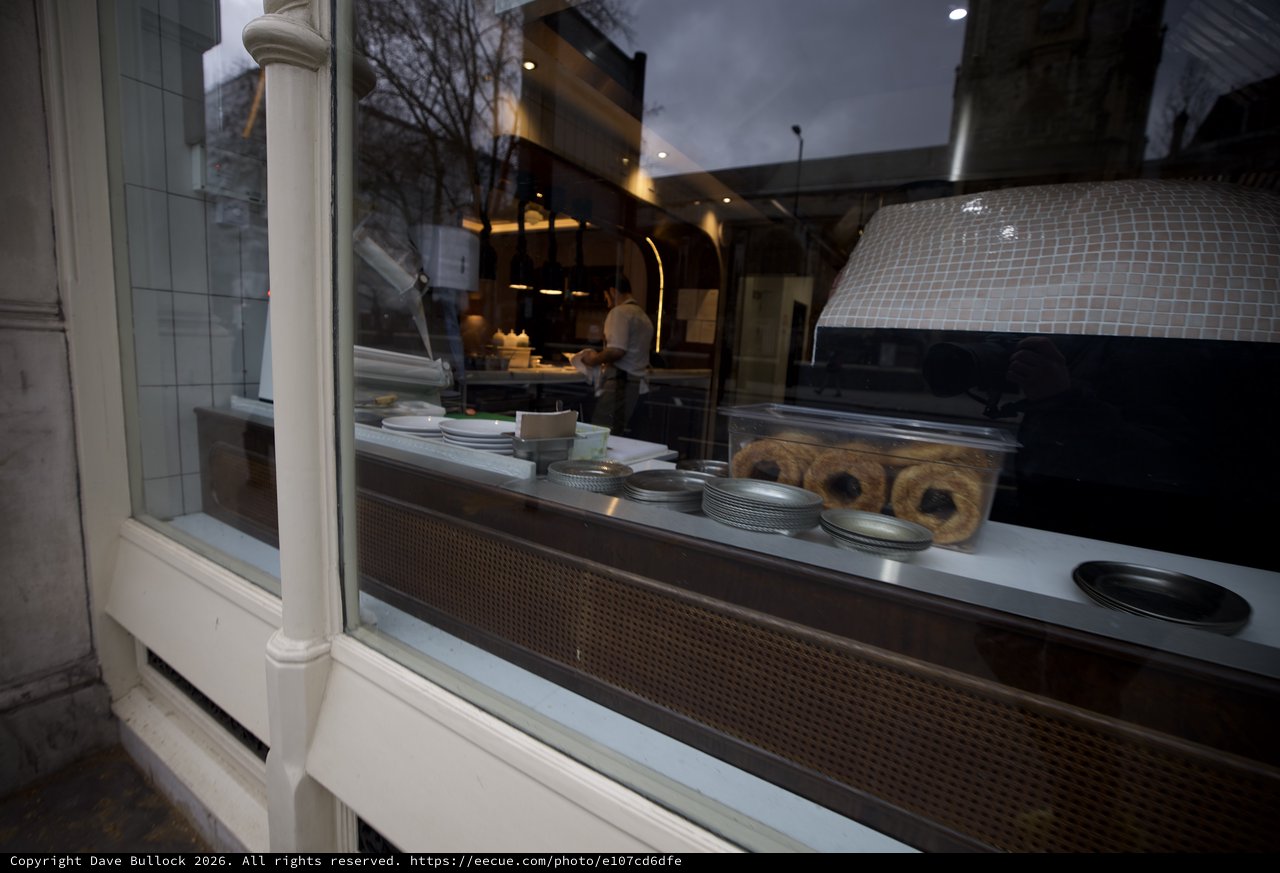 Late Night Bakery Window Display in London