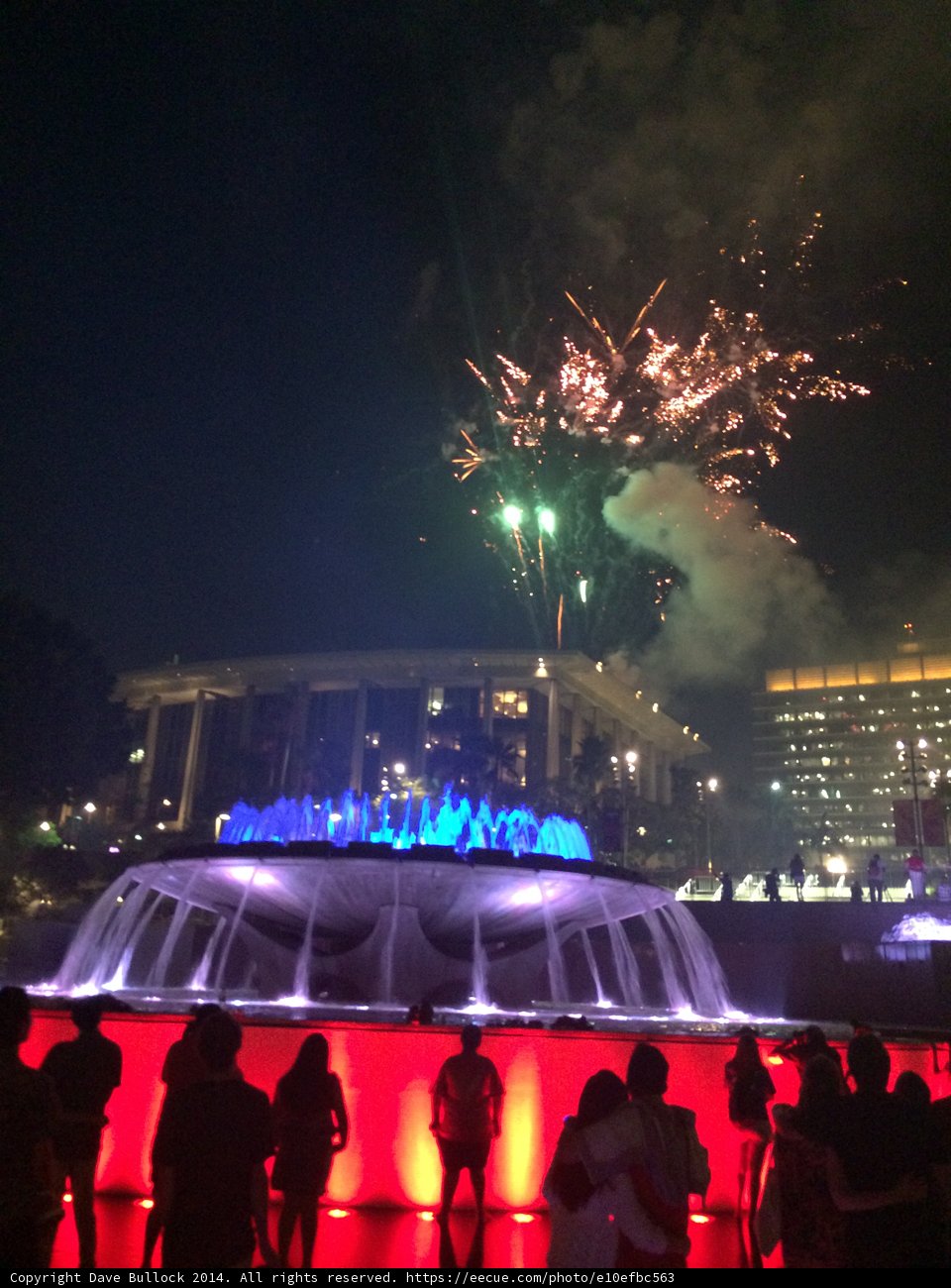 Spectacular Fireworks Display Over Downtown