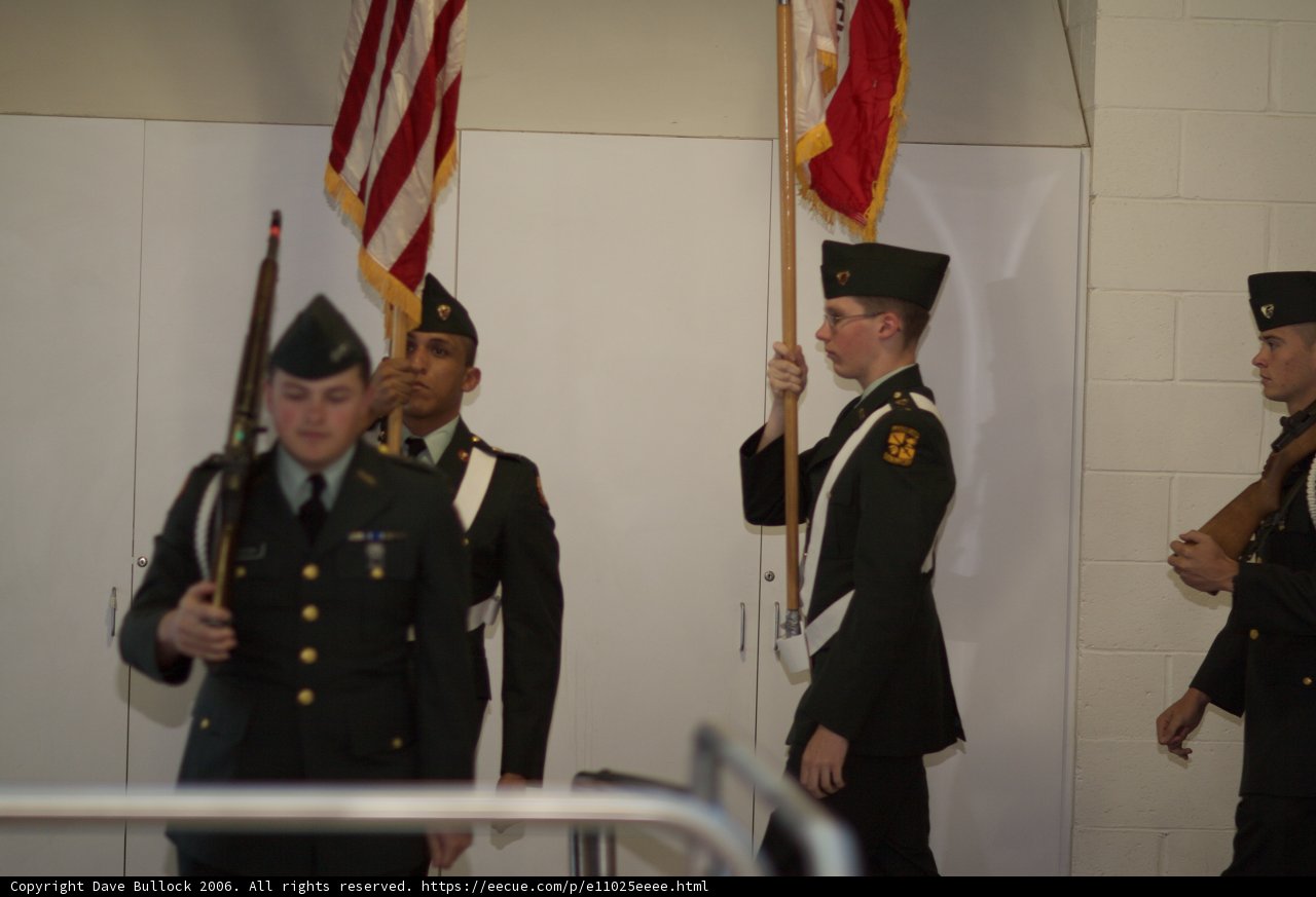 Military Officers with Flags