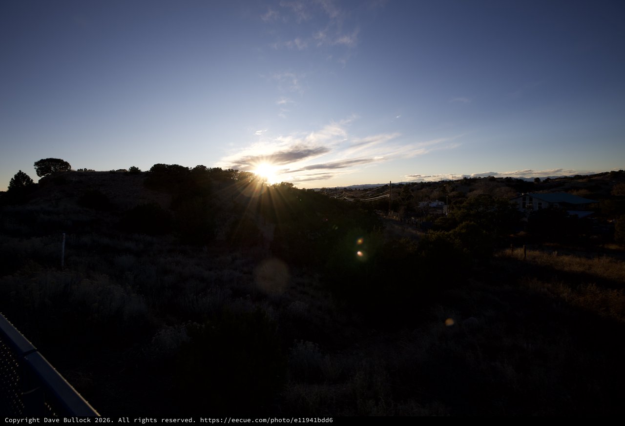 Sunset Over Santa Fe Hills and Valley