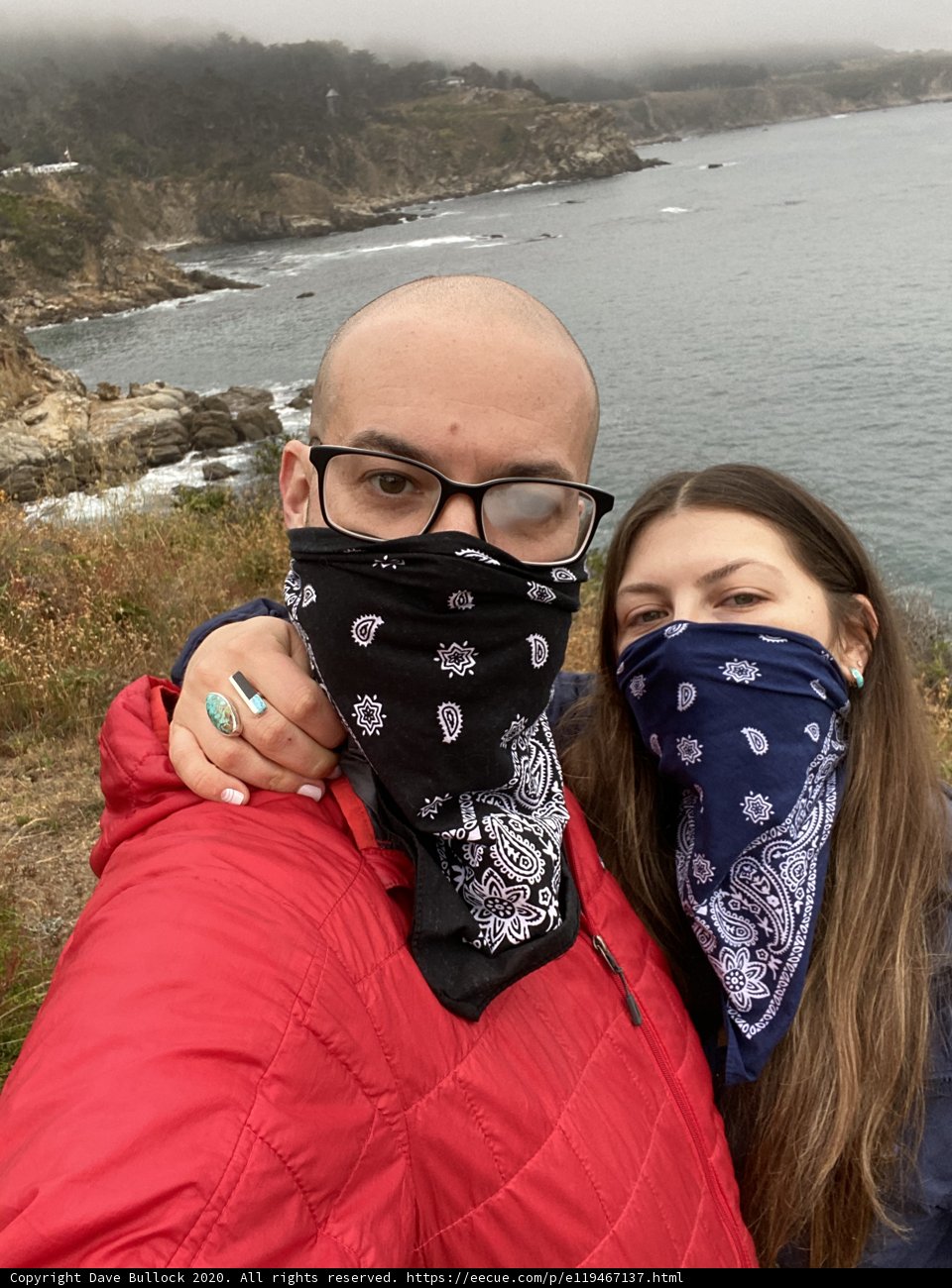 Bandana-wearing Couple at the Lake
