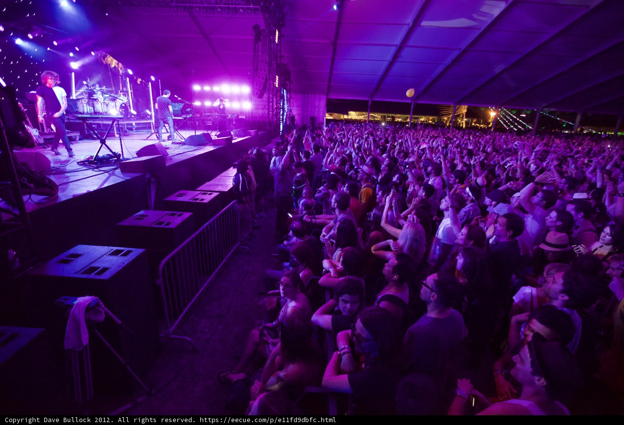 Purple Spotlight at Coachella Concert