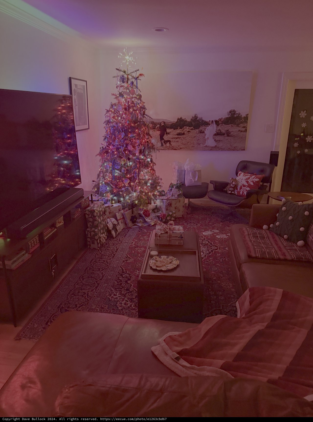 Cozy Christmas Morning Living Room Scene