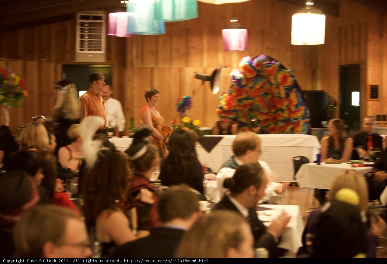 A Group Dines at the Reception