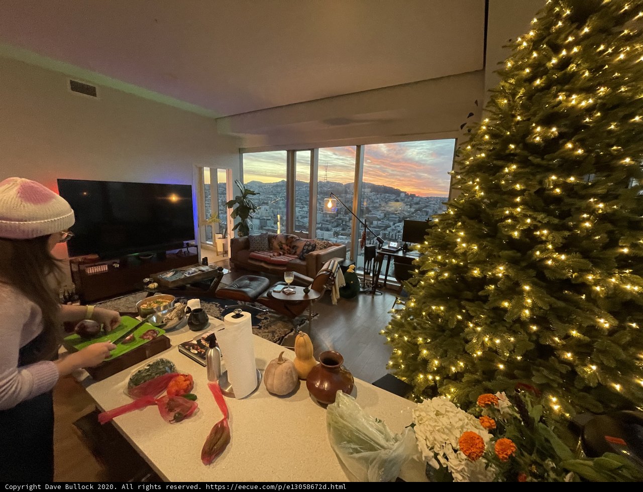 Christmas Cooking in the Living Room