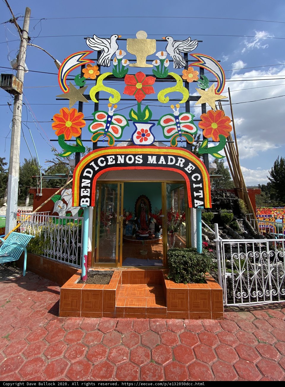 Colorful Entrance to a Mexican Church in Xochimilco