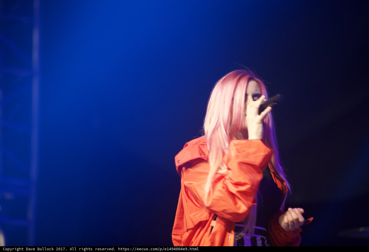 Pink-haired Singer Belts Out Tunes on Coachella Stage