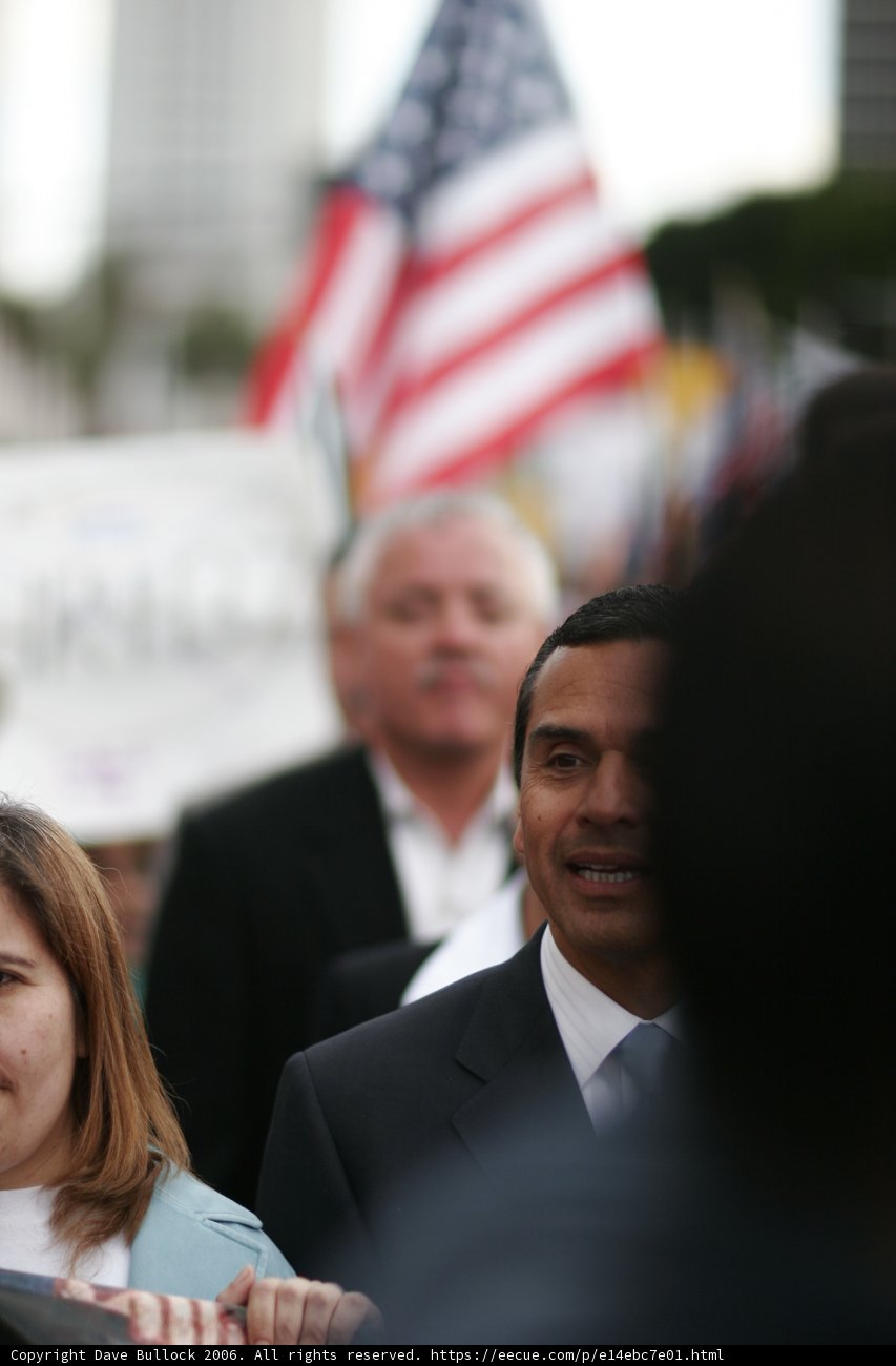 Prominent Couple in Patriotic Crowd