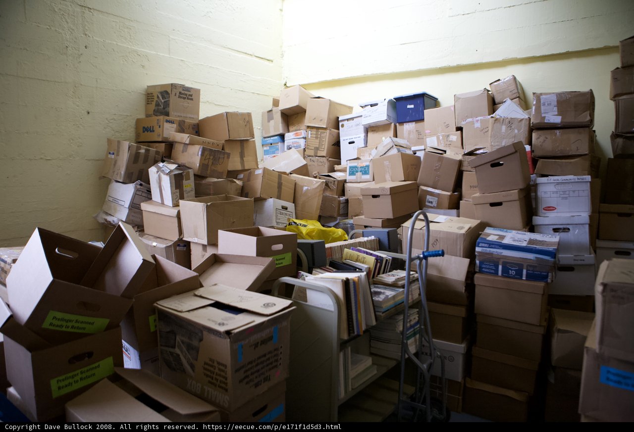 A Tower of Cardboard Boxes