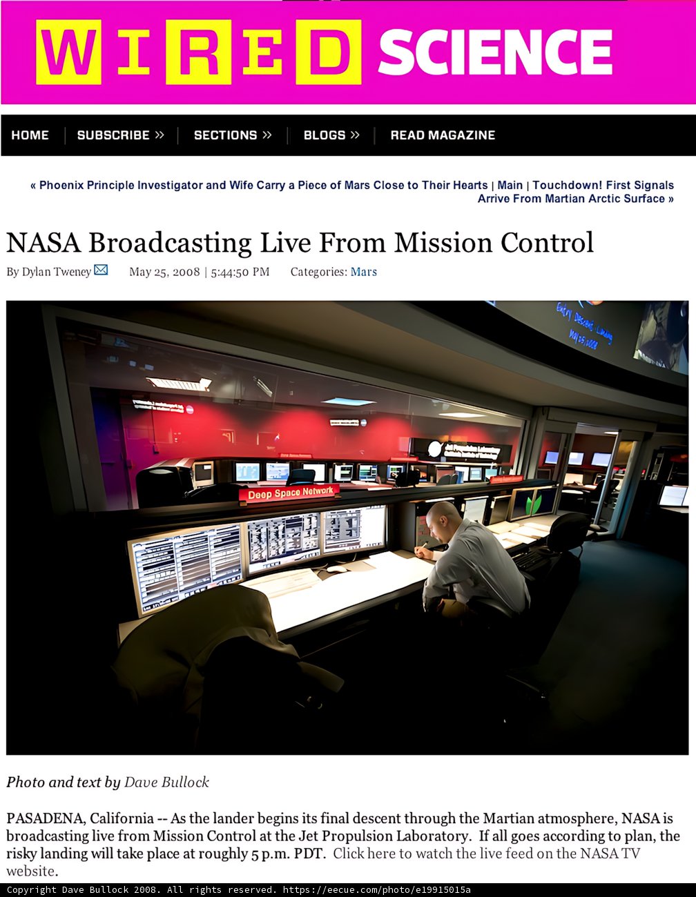 Wired Science: NASA Live from Mission Control
