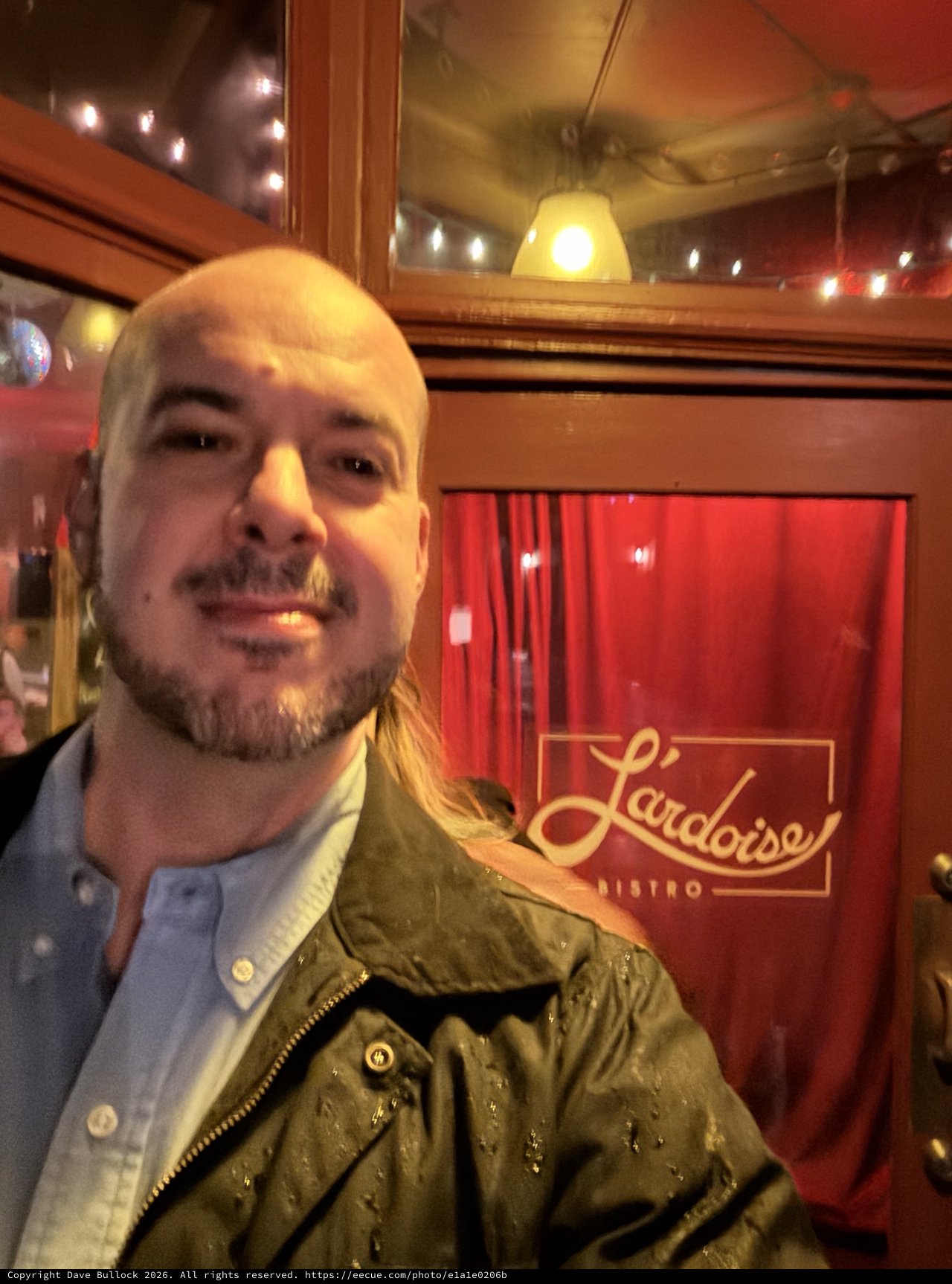 Selfie at L'ardoise Bistro on New Year's Eve
