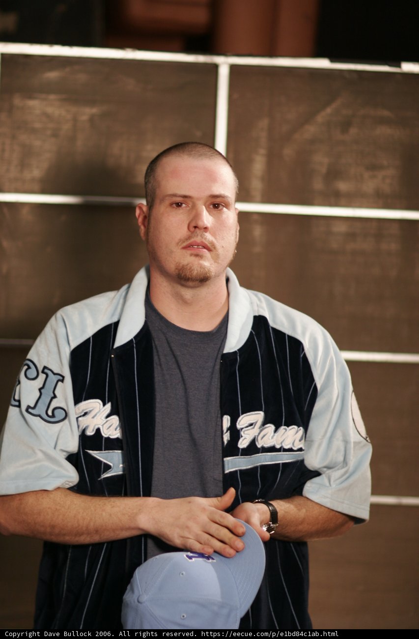 Blue Shirt Sitting