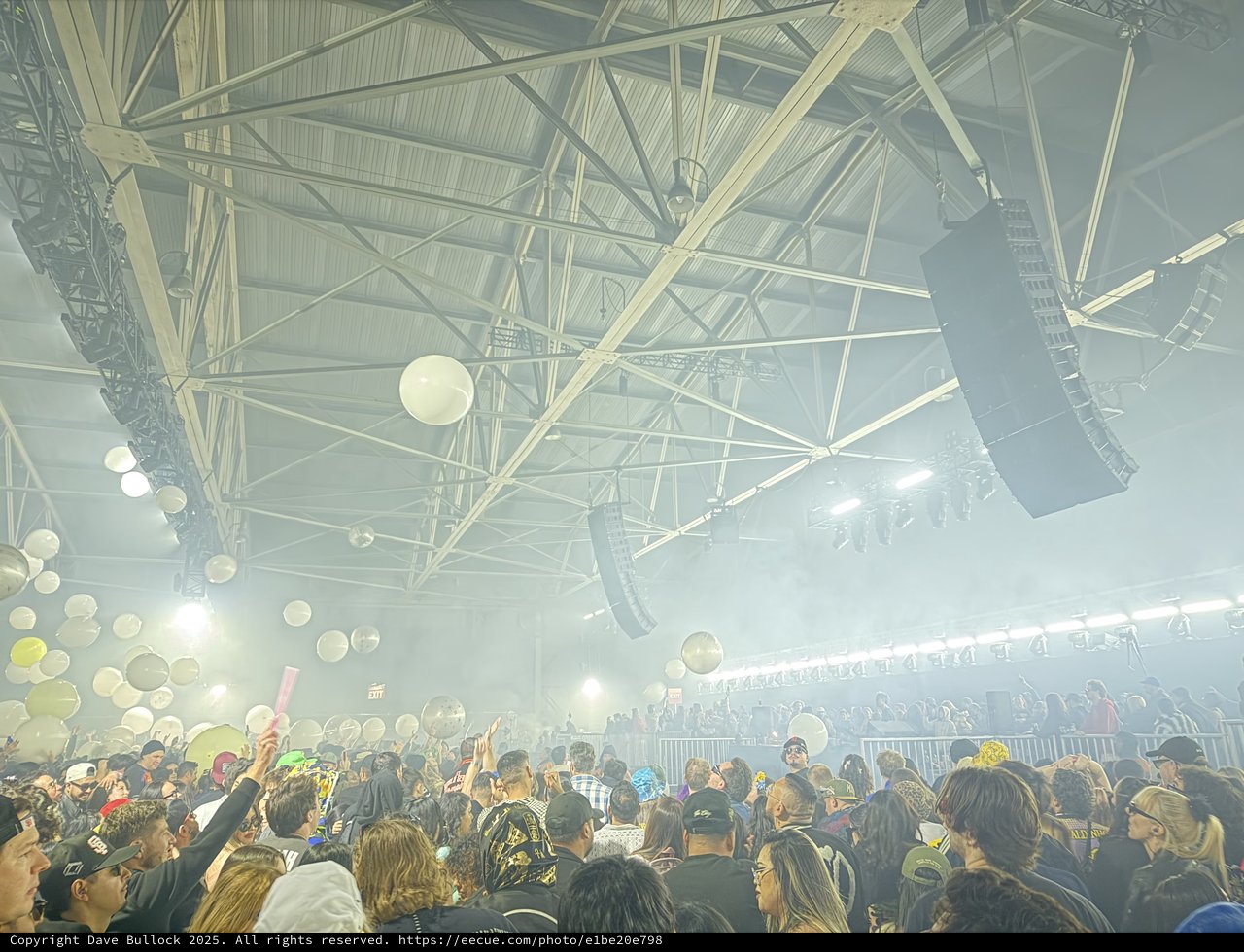 Skrillex and Four Tet Concert: Crowd in Haze