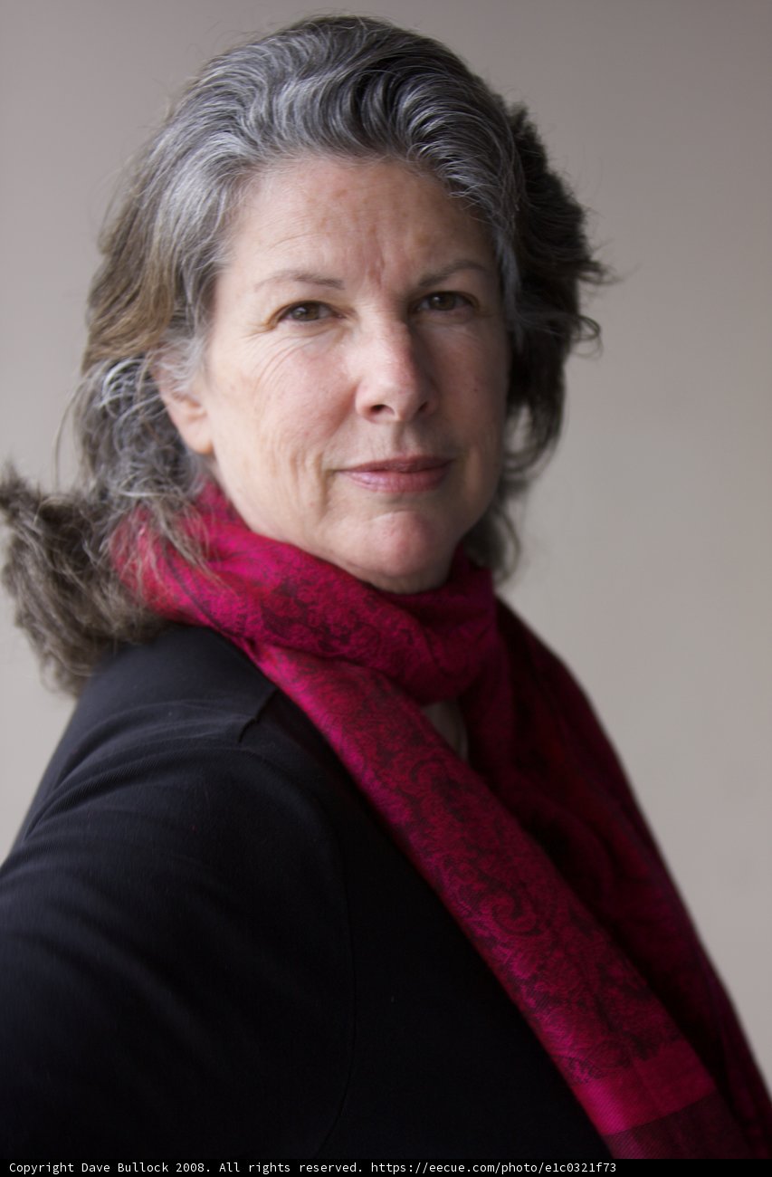 Red Scarf and Gray Hair
