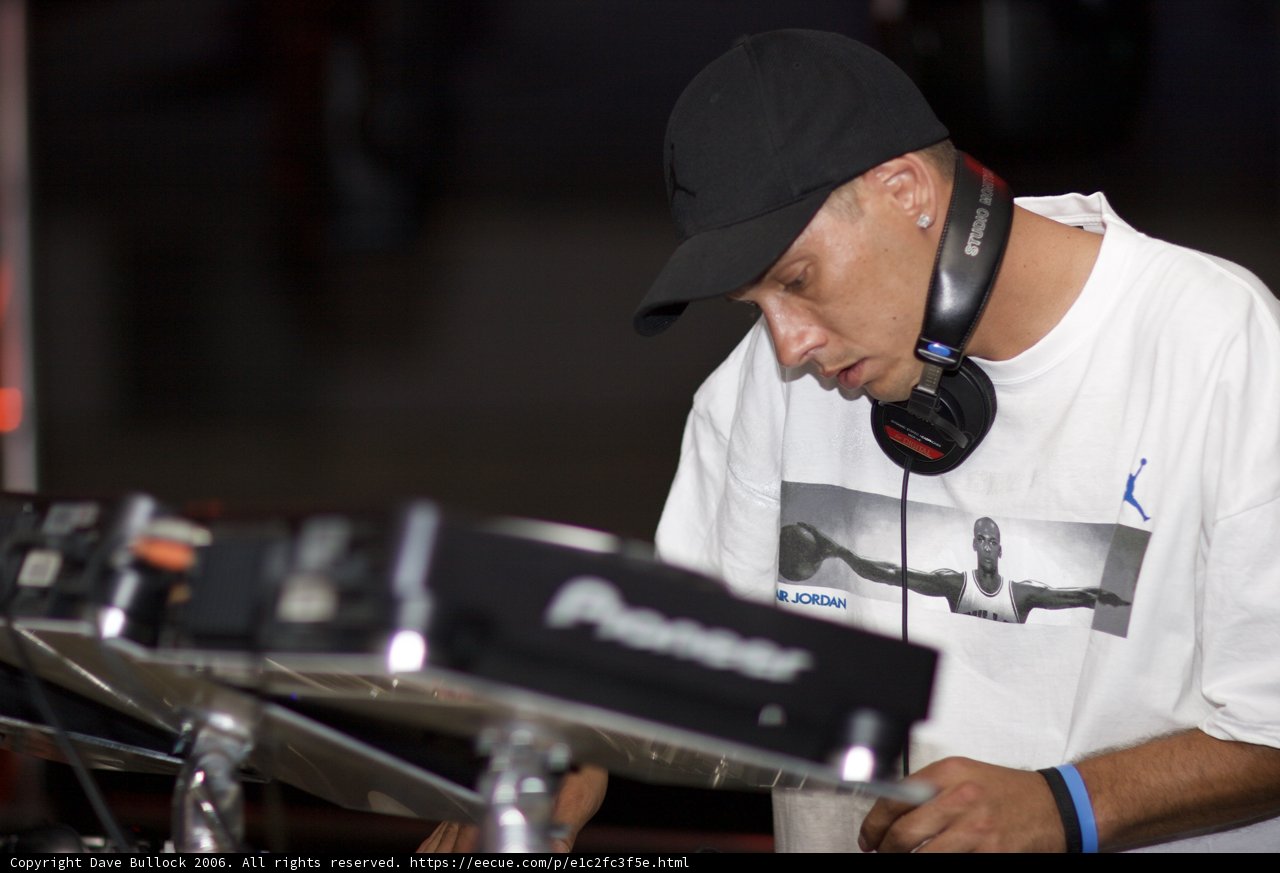 DJ S on the turntables