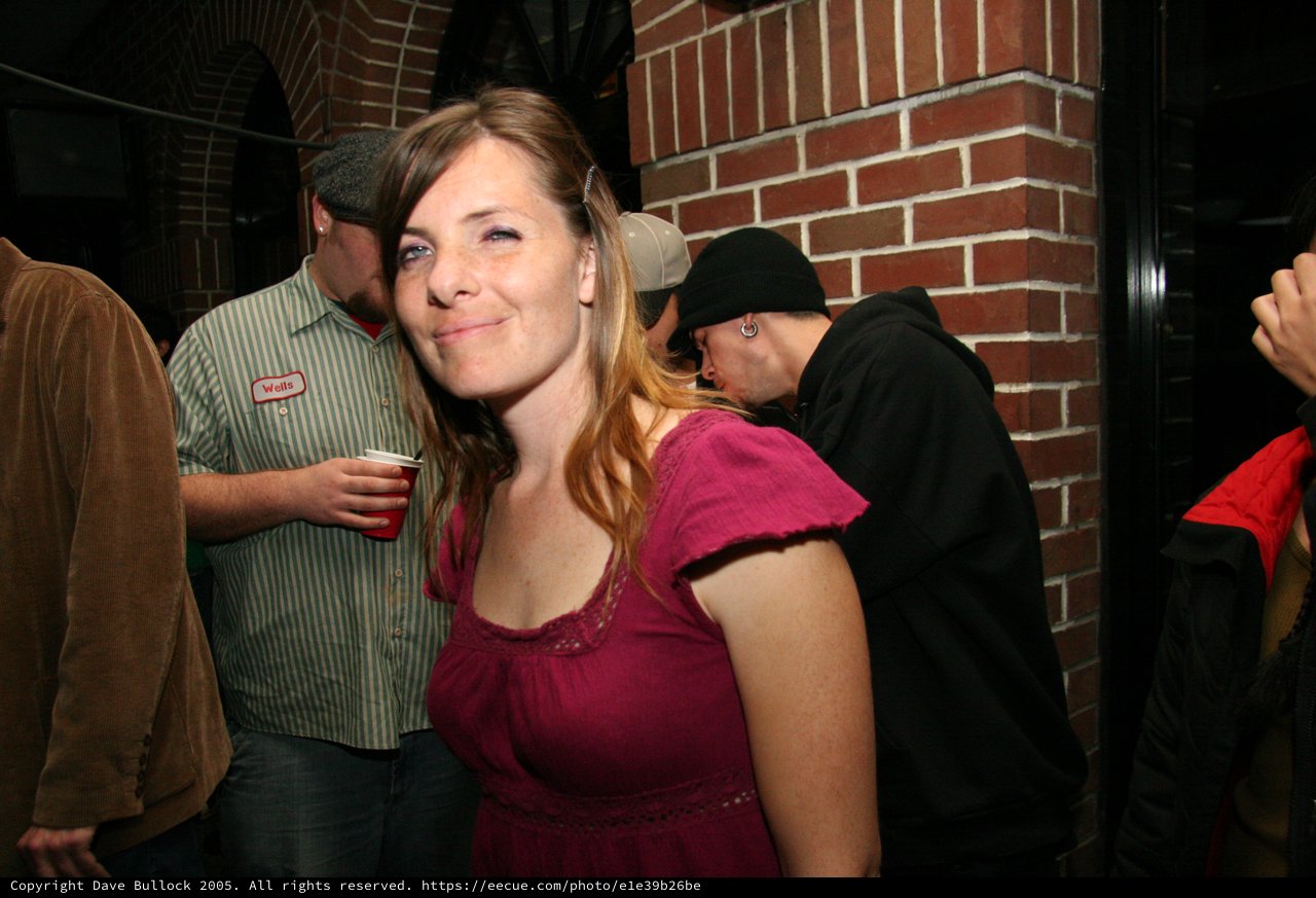 Woman Smiling at Halloween Party Night Out