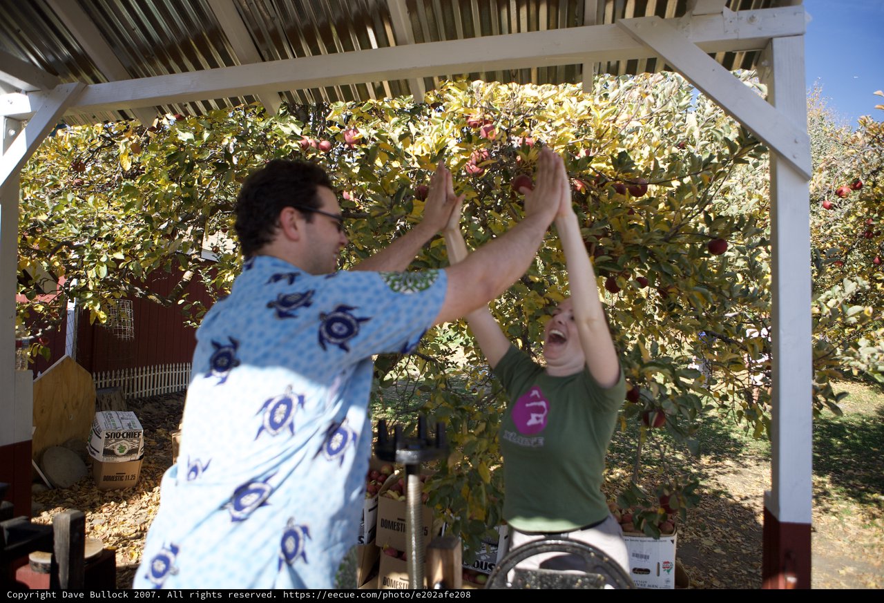 Harvest High Five at the Apple Farm