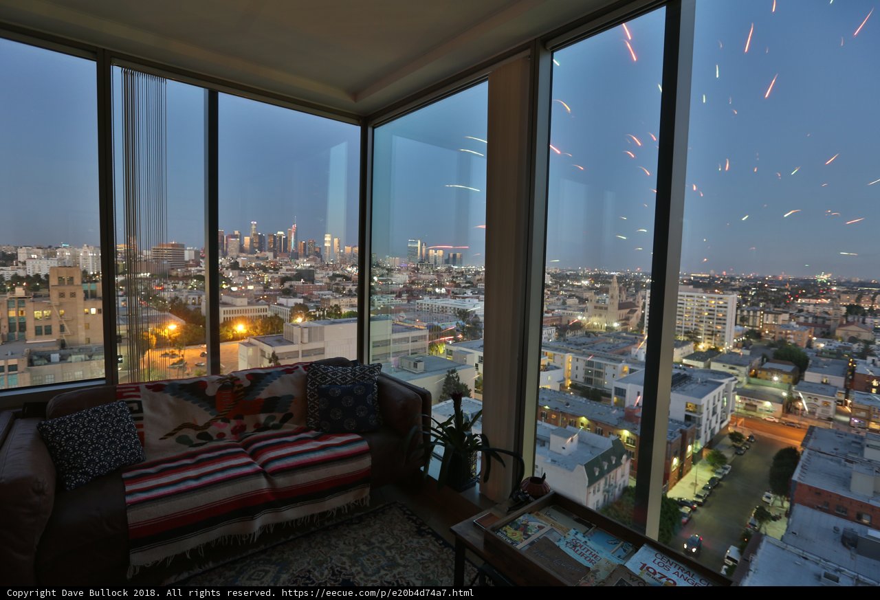 Cityscape from a High Rise Penthouse Window