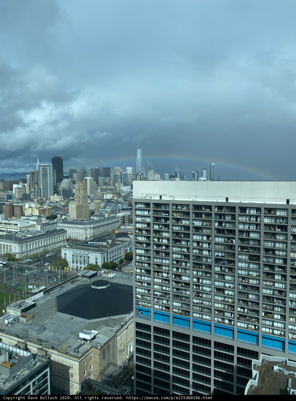 Rainbow over the Urban Skyline