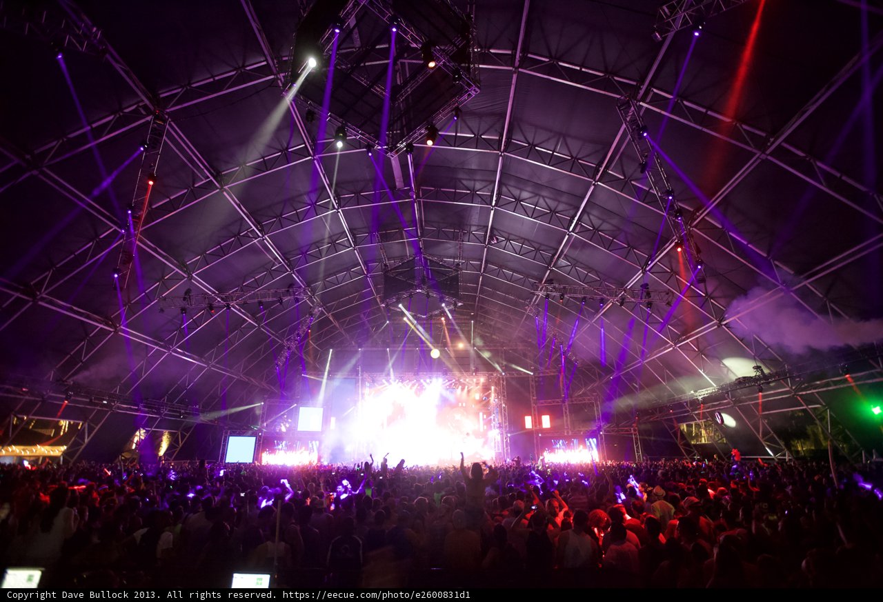 Spotlight on the Rock Concert Crowd
