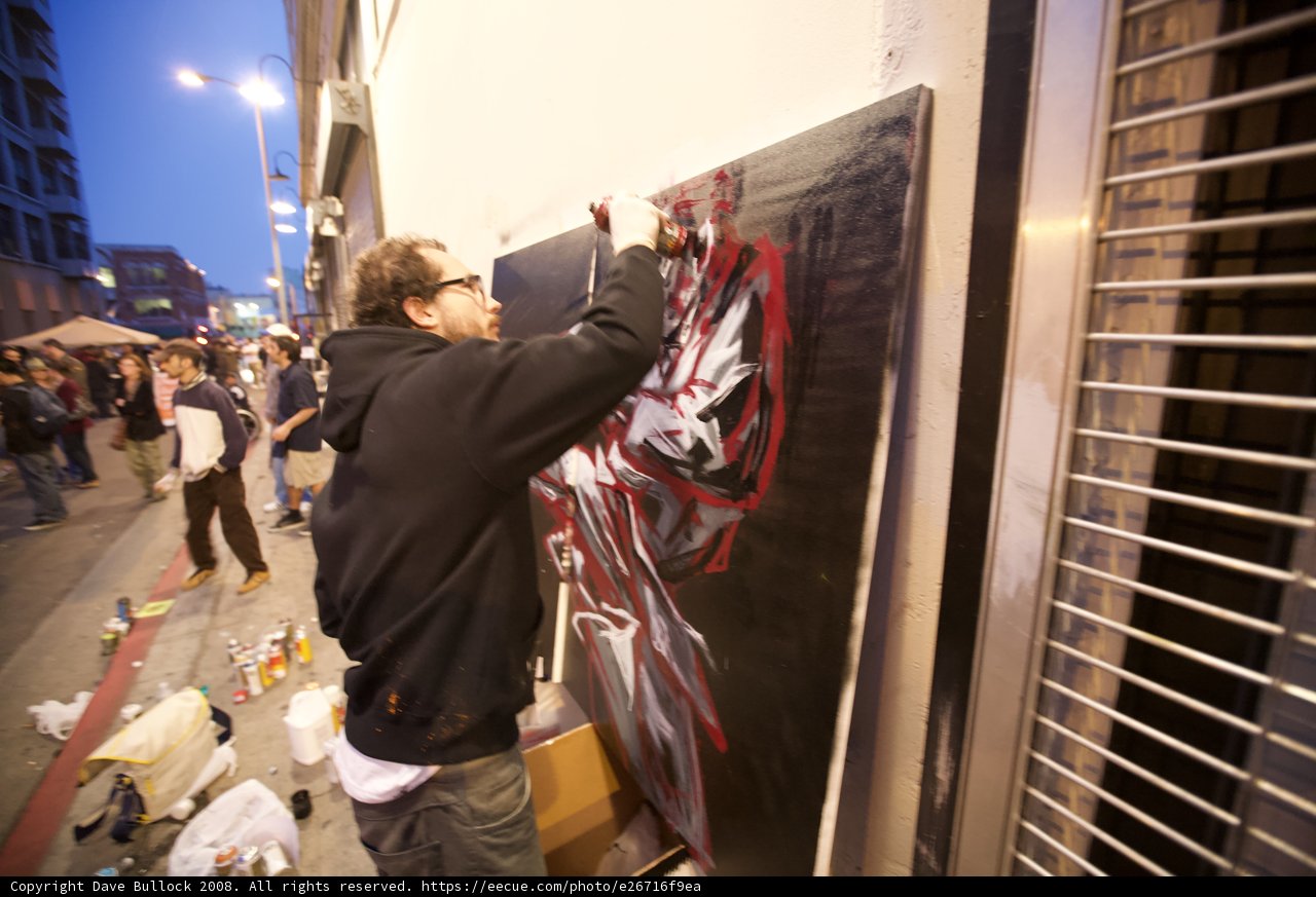 Man Creating Urban Art