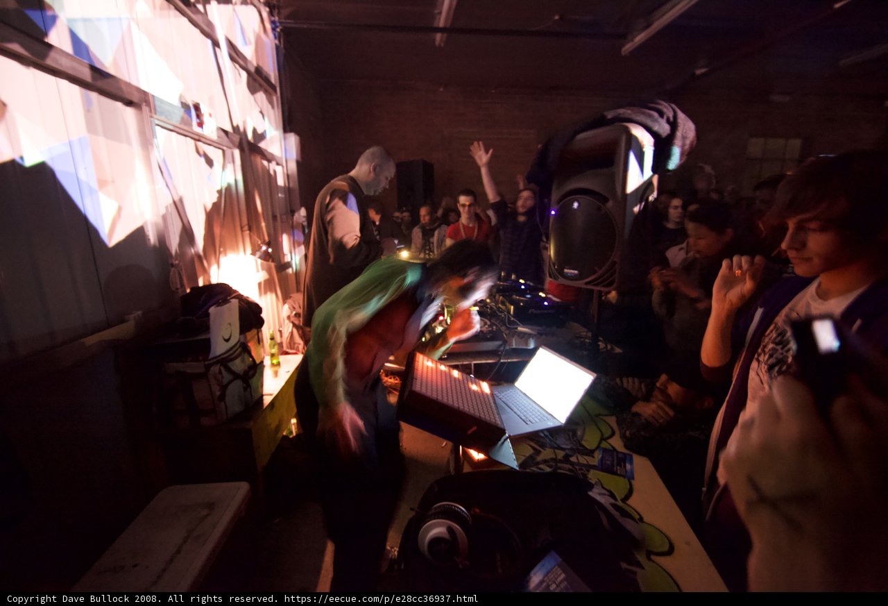 DJ's live performance at a nightclub
