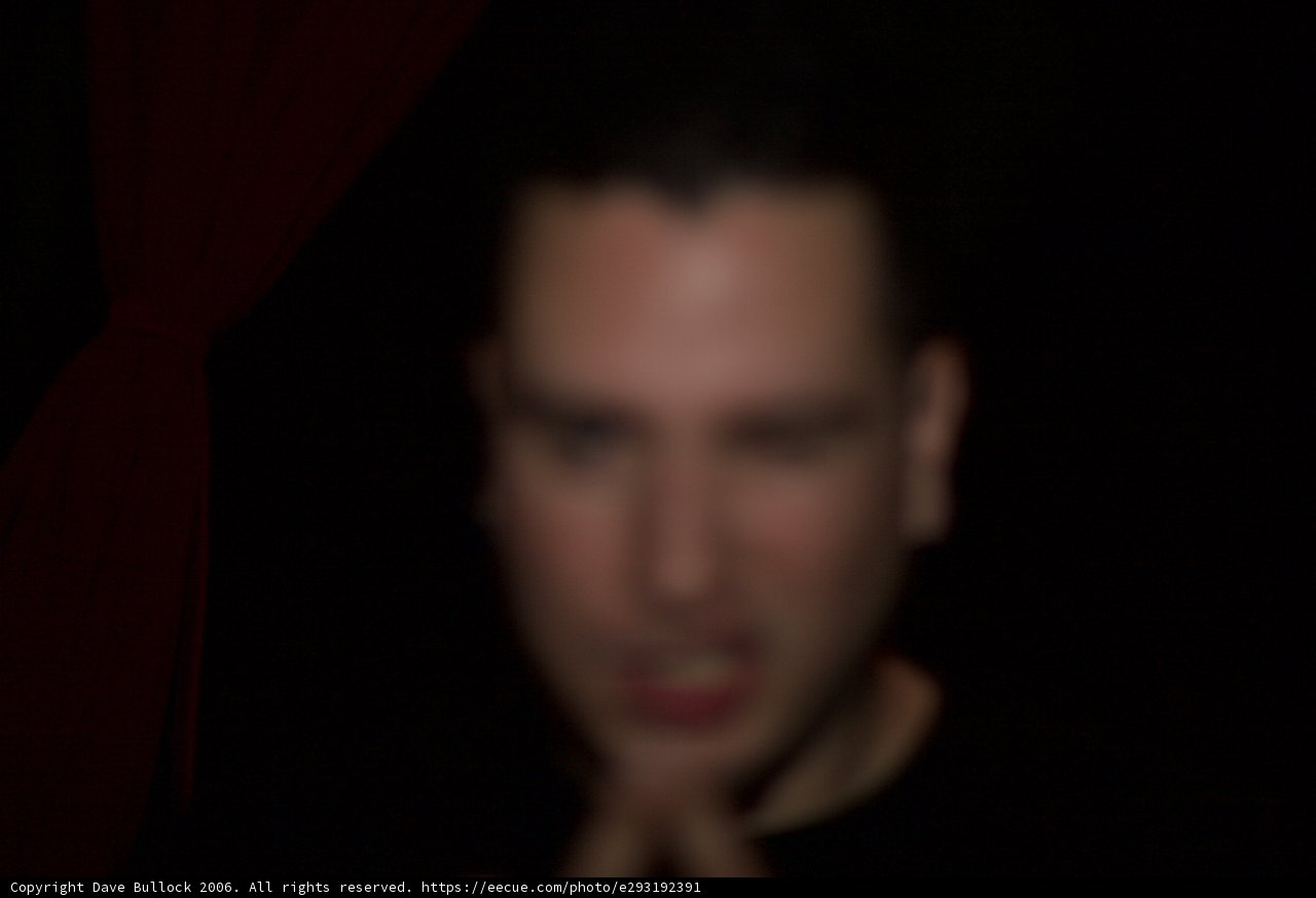 Blurry Portrait of a Man with Mouth Agape