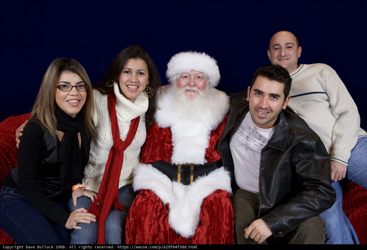 Family Christmas Photo with Santa