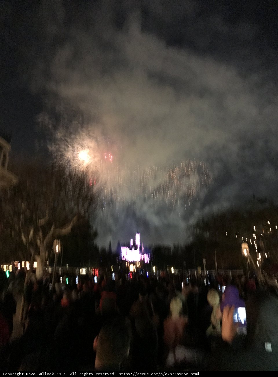 Fireworks Lighting Up the Night Sky at Disneyland