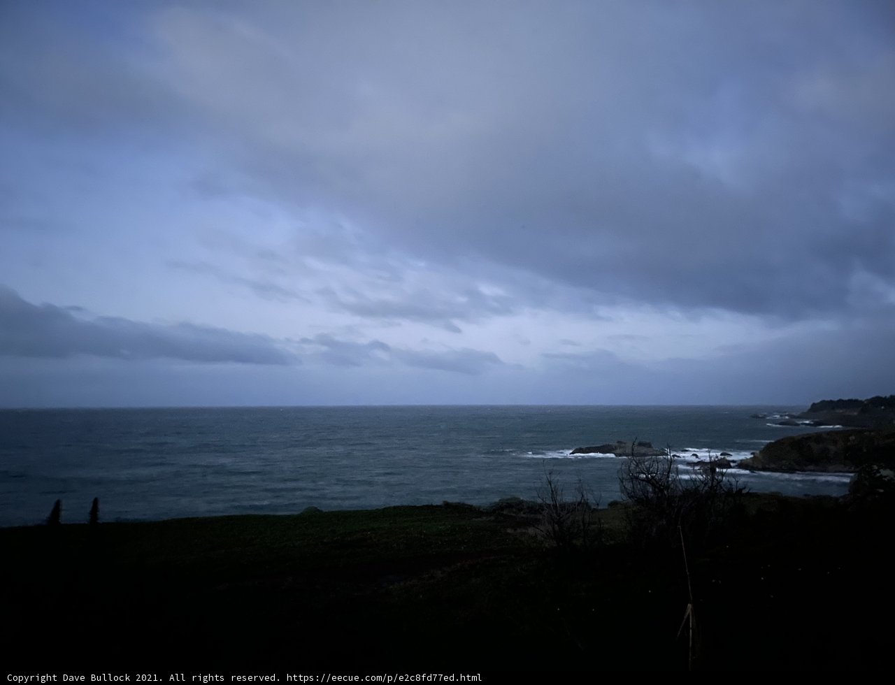Majestic View of the Ocean from a Hillside