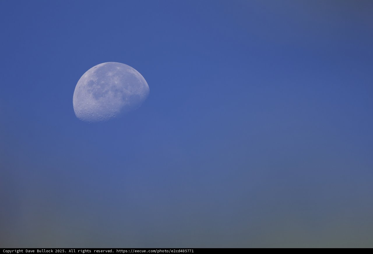 Lunar Serenity in the Blue