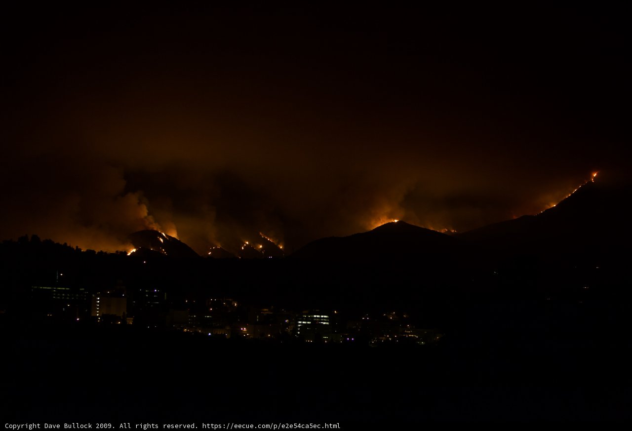 Mountain Top View of Station Fire