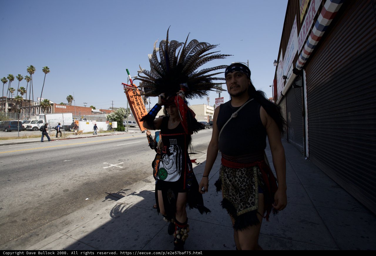 Native American Costume Parade on a Sunny Day