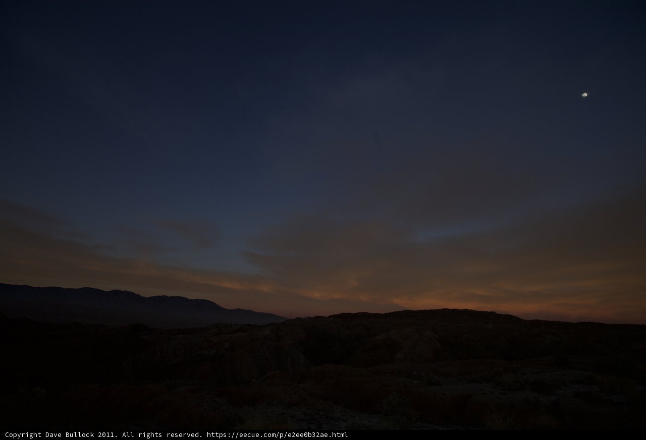 Lunar Glow Over Anza Borrego