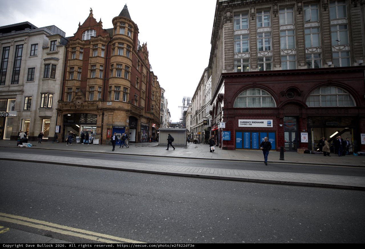 Overcast Day on London's Historic Shopping Street