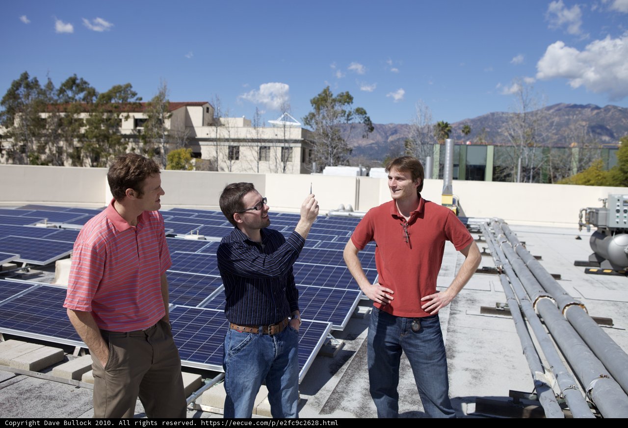Three men harnessing the power of the sun