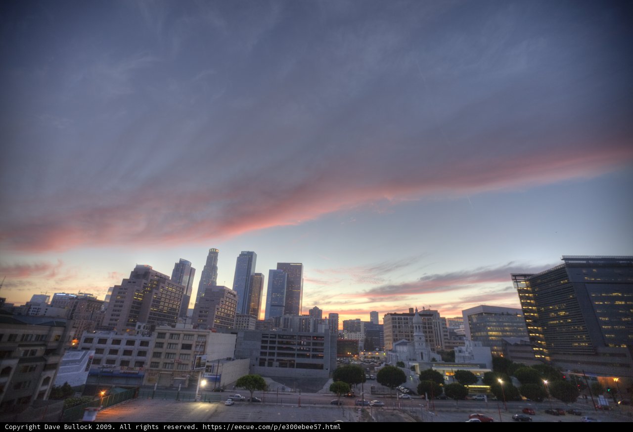 Pink Sunset Skyscrapers