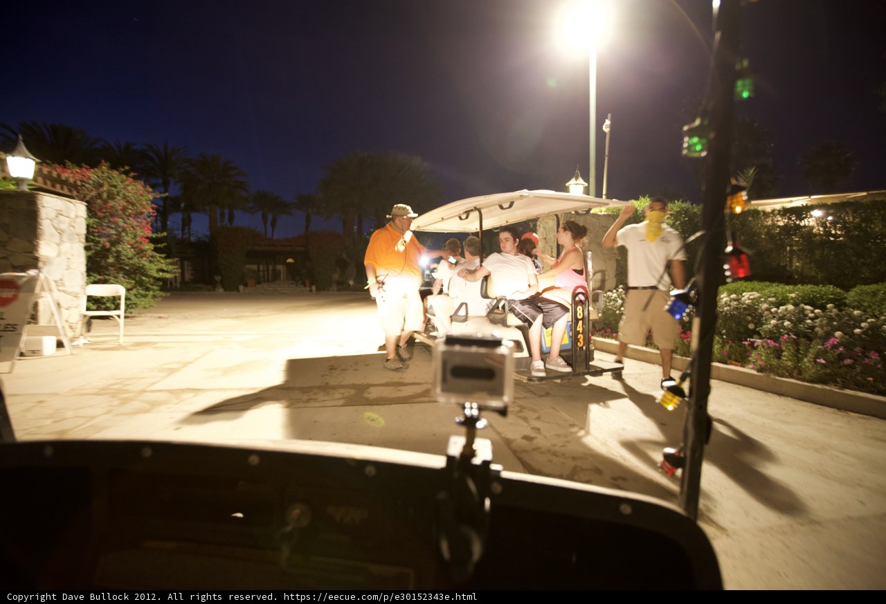 Night-time Golf Cart Gathering