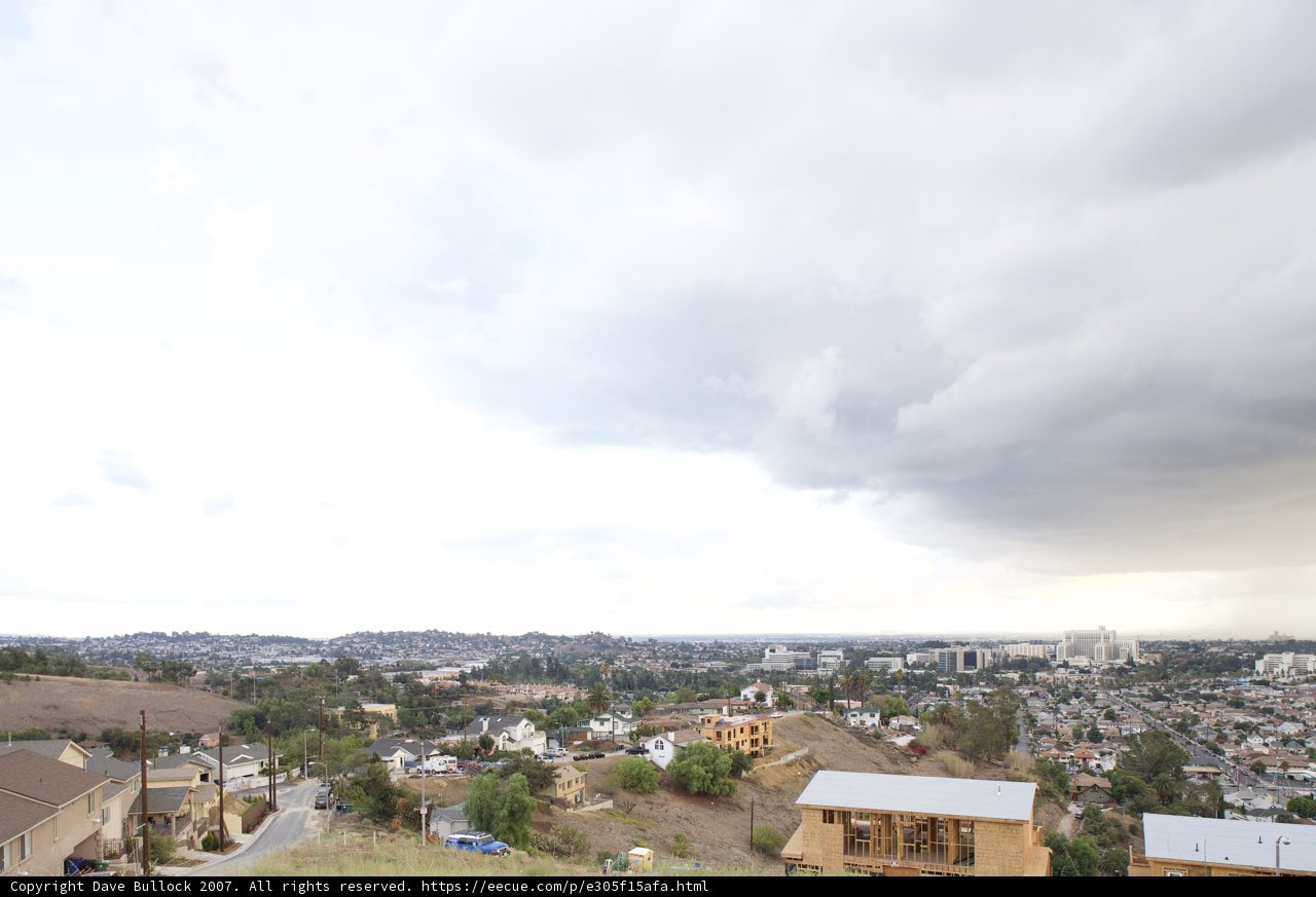 Cloudy Sky Above Urban Neighborhood