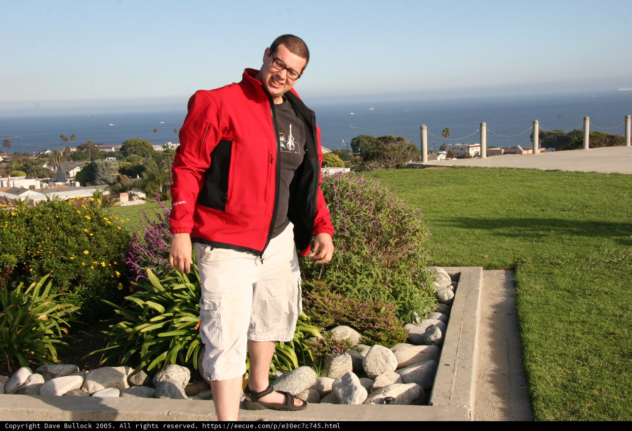 Red Jacket by the Ocean