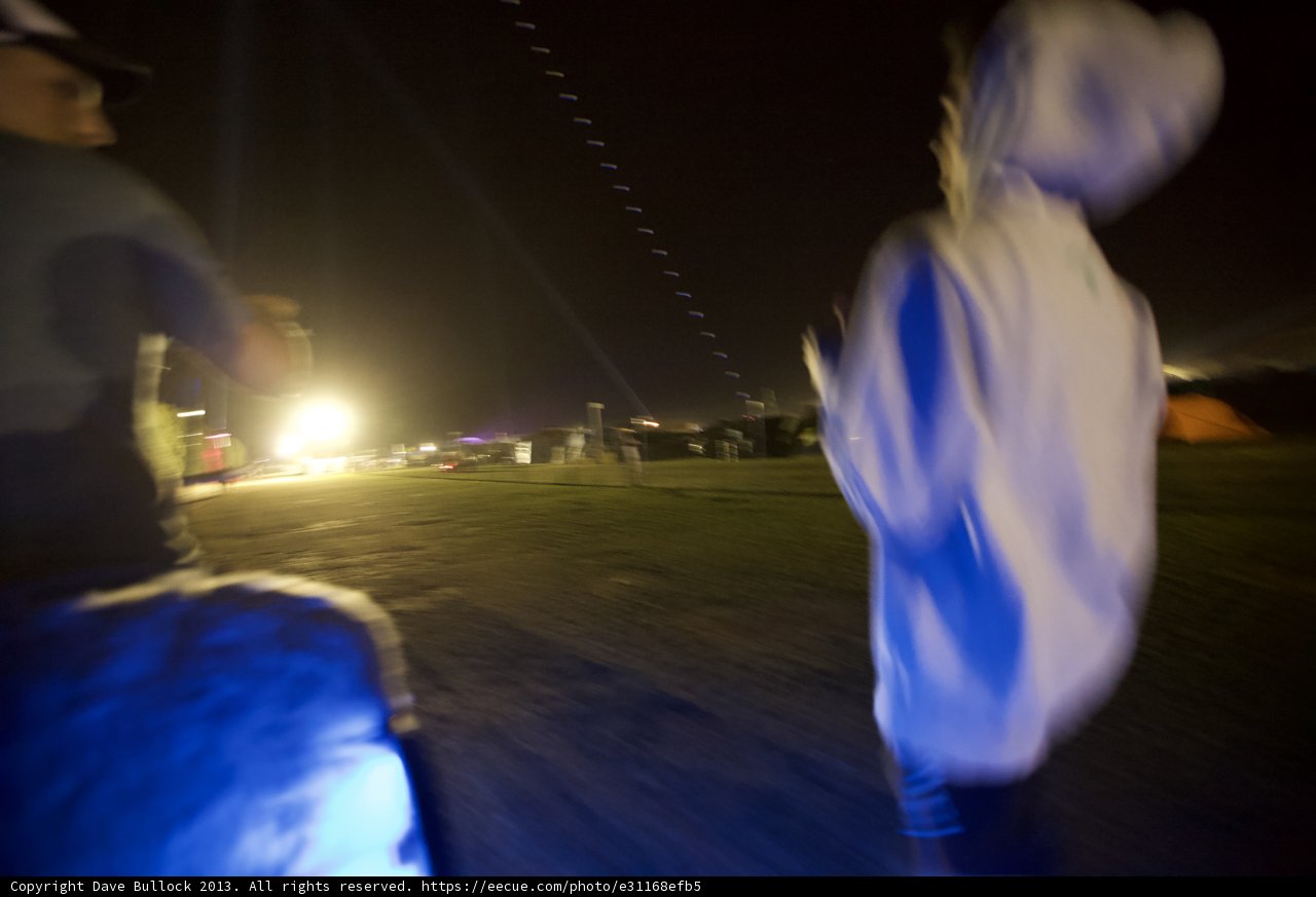 Blurred figure in the night