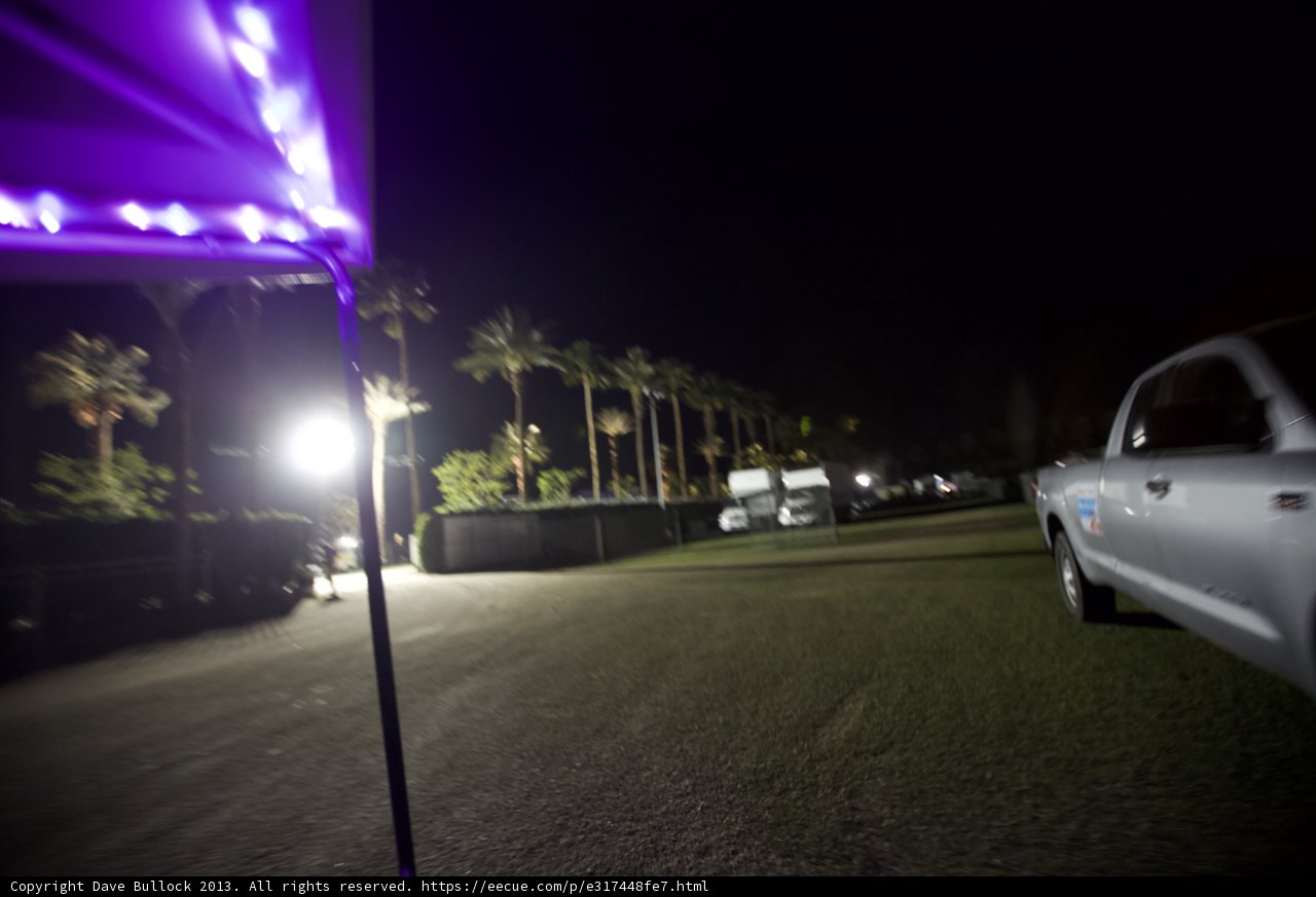 Purple Illumination on Parked Sports Car