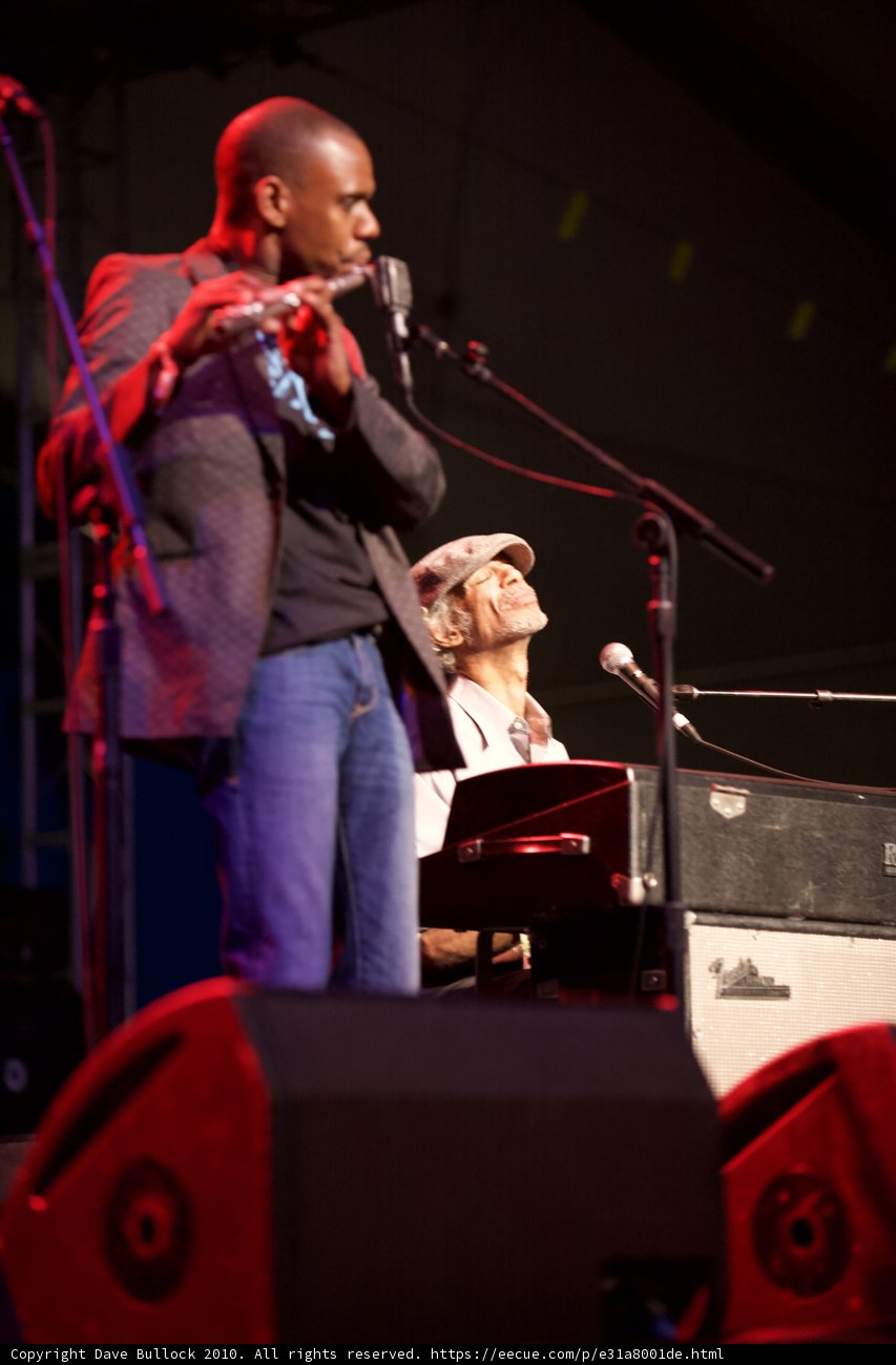 Two Men Playing Music on Stage at Coachella Concert