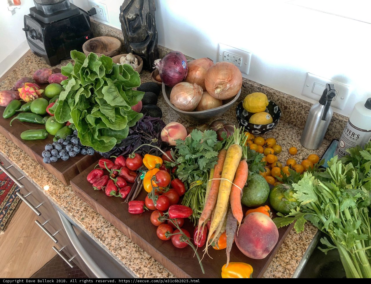 Fresh Produce on Kitchen Countertop